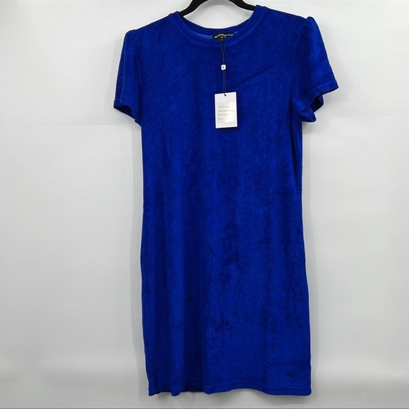 🆕Generation Love Arielle Cobalt Blue Terry Mini Dress NWT - Picture 9 of 9